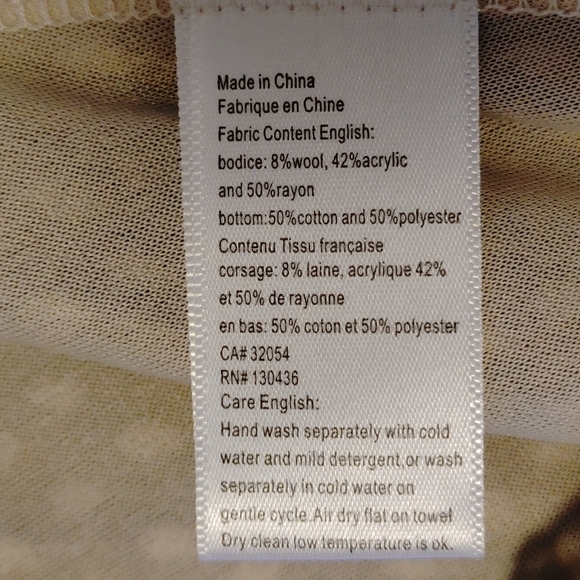 ANTHROPOLOGIE LILI'S CLOSET LACE OVERLAY DRESS, BEIGE/BROWN M - Picture 12 of 12